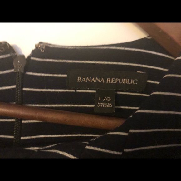 Banana Republic Blue Pinstripe Top w/ Bow - Picture 5 of 6